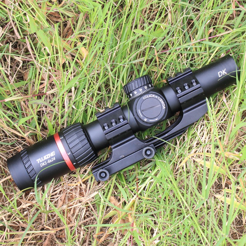 薄壁广角速瞄光学镜 视差小抗震强清晰度高 突击者1-5x24hr(一体夹 不