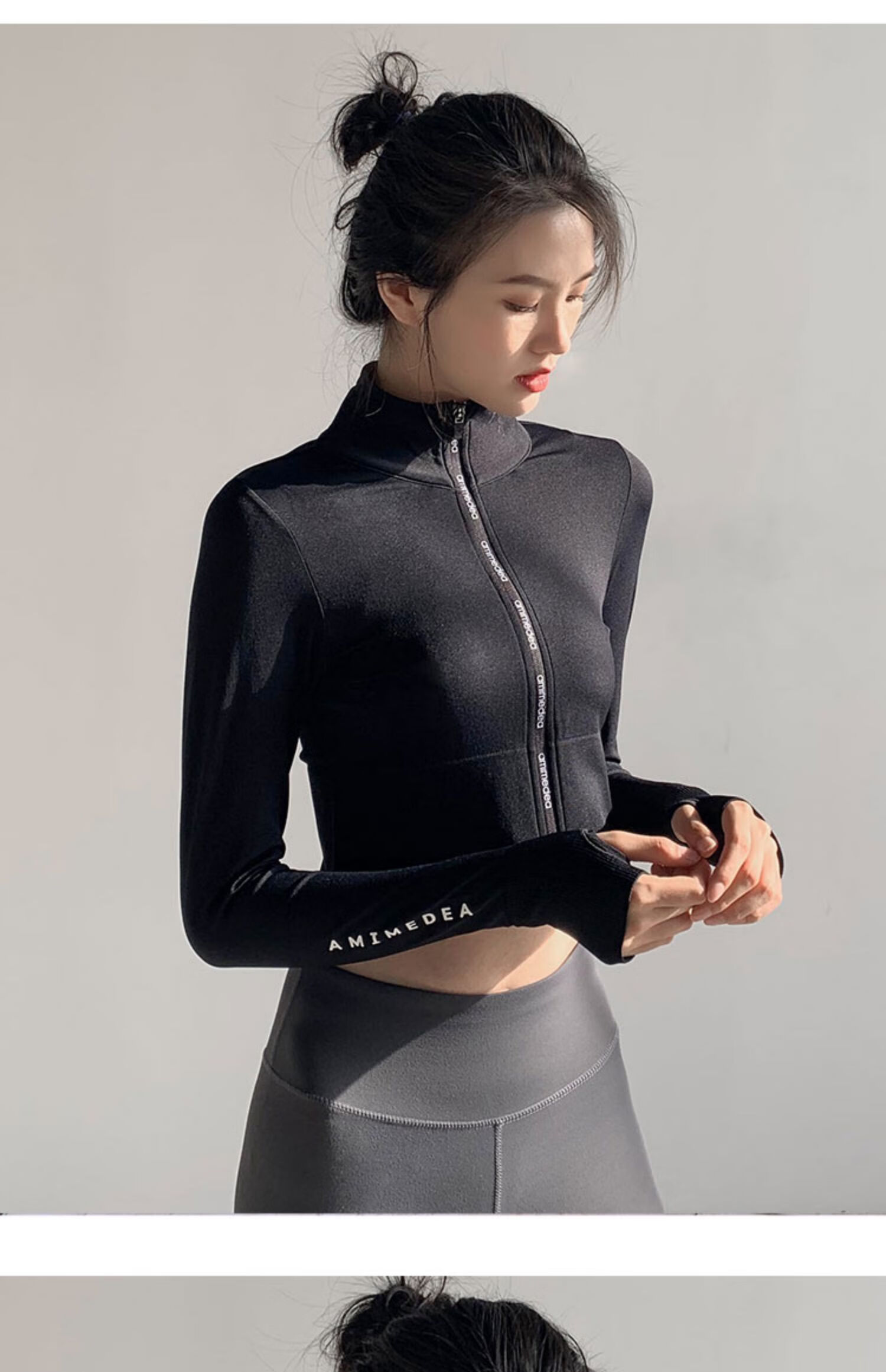 60lululemon青色鸟瑜伽服旗舰同款女速干紧身衣跑步运动拉链开衫