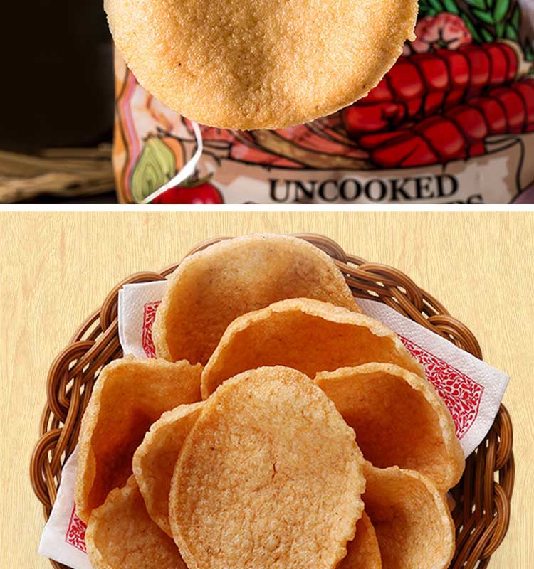 泰国进口零食品宋卡大虾片自己油炸龙虾片500g整箱20袋价优2袋