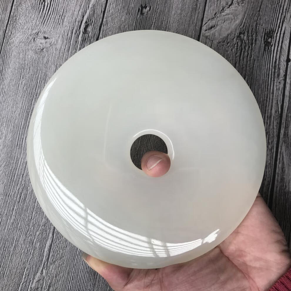 2022新款和氏璧摆件 天然阿富汗玉石平安扣摆件客厅和氏璧酒柜原家居