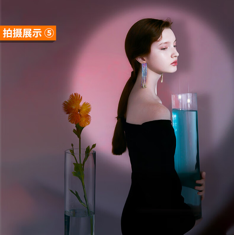 主播专用发丝灯led摄影聚光射灯直播间补光主播网红拍照打光专用太阳