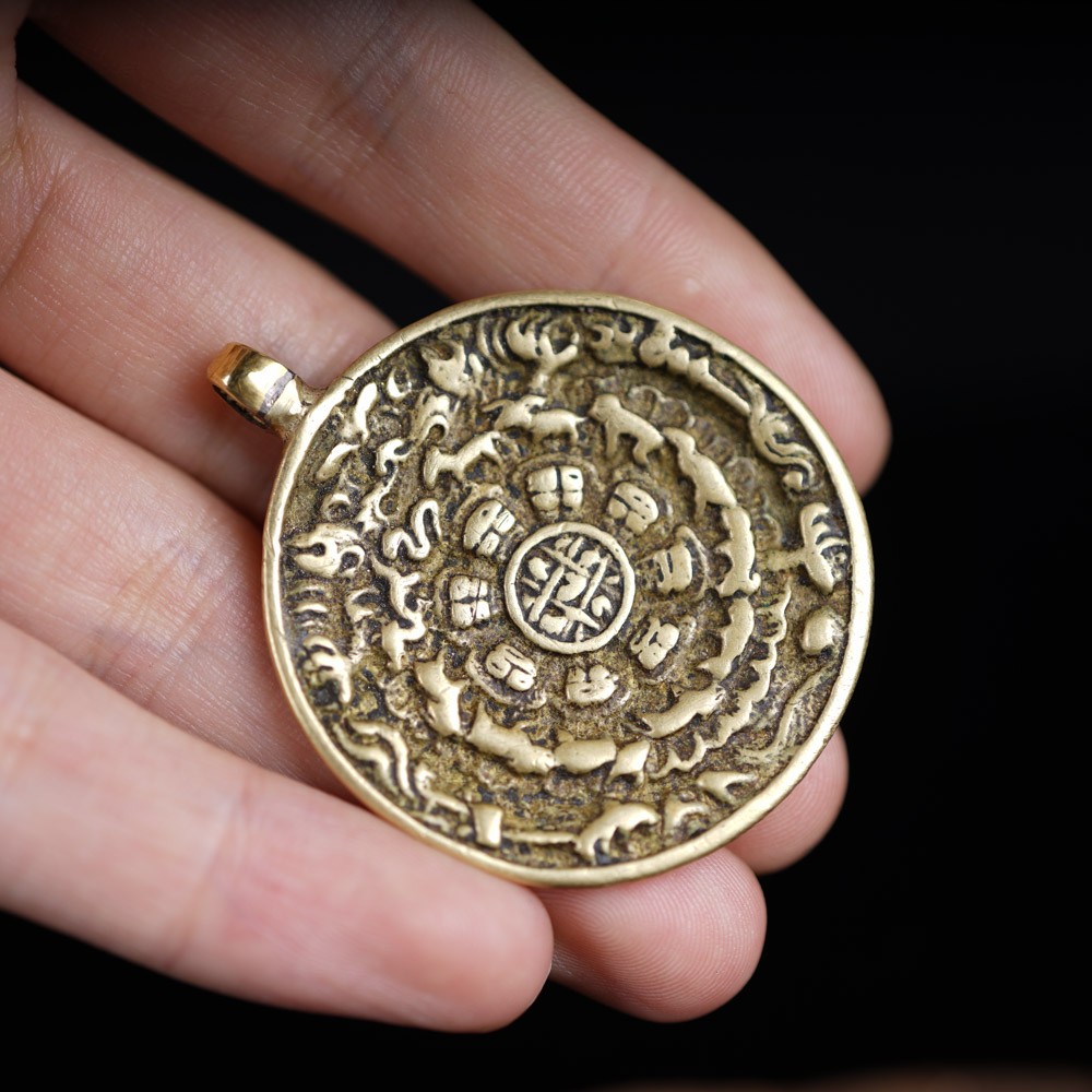 微韵老包老九宫八卦牌吊坠藏式腰牌包挂吊坠护身保平安车挂款式33