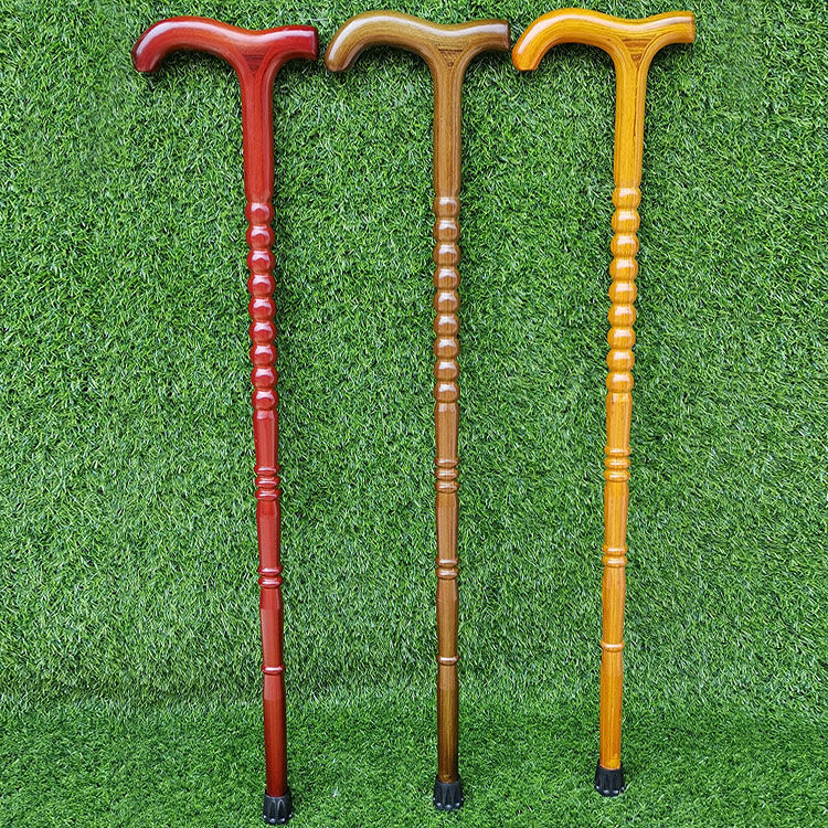 汁寒磐藤木登山杖老年人手杖复古实木一体单杖防滑结实拐杖黑藤木