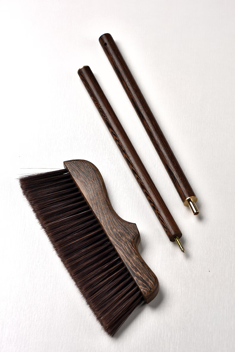 玄同鸡翅木可拆卸式扫把红木工艺品木雕原木毛扫帚清洁除尘扫把