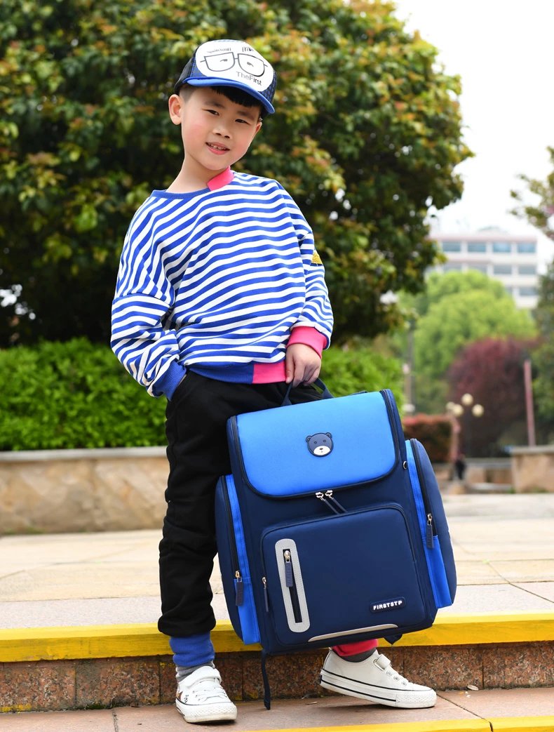 哈璐亚儿童书包小学生男女1到6年级轻3年级背包双肩超轻大号便太空大容量双肩背包3年级超轻补 宝蓝粉大号详情图片9