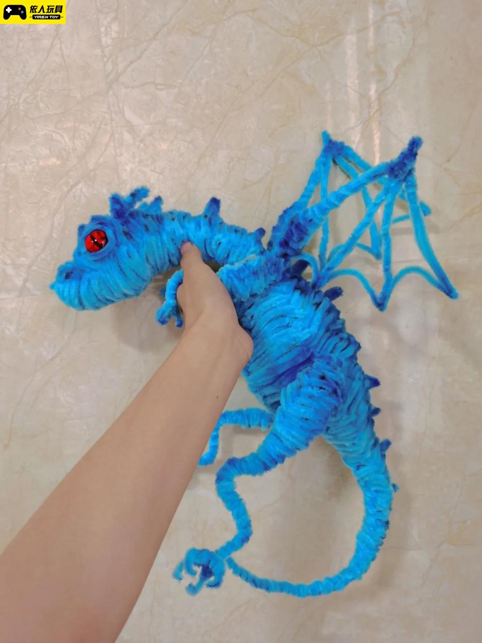 扭扭棒恐龙扭扭棒diy玩偶龙崽小恐龙材料包小丑龙恐成品龙眼睛神龙
