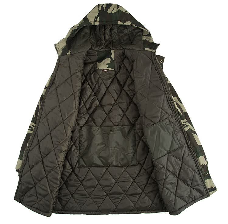 荒漠迷彩服军棉袄冬季加绒加厚棉衣男拆卸款迷彩棉服工作棉袄加肥加大