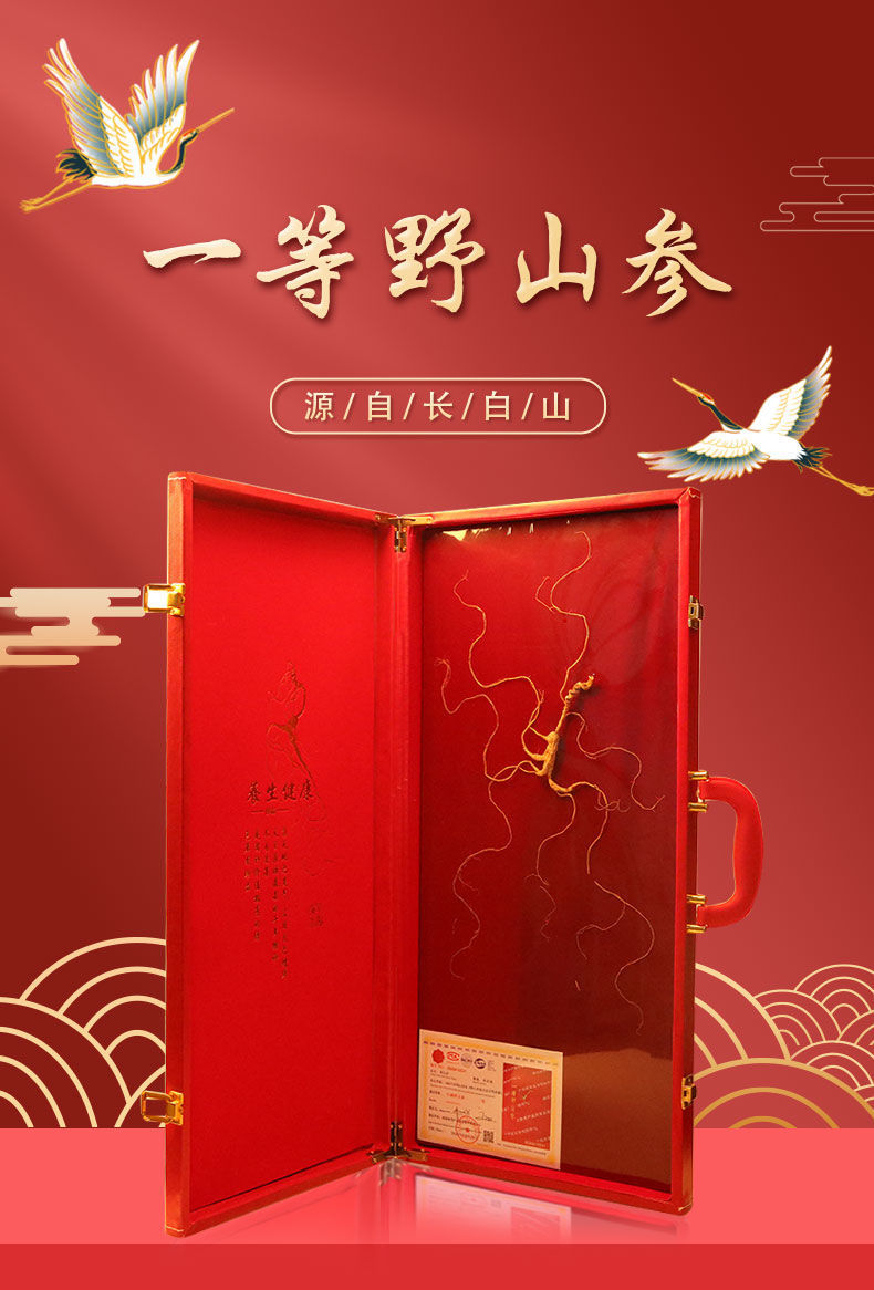 山参礼盒红包长白山野山参东北人参林下参老参过年送礼年货伴手礼野