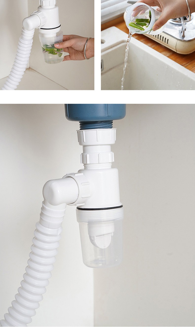 水管防臭厨房排水管洗脸盆下水器洗手池洗面盆卫浴厨卫配件墙排横排式