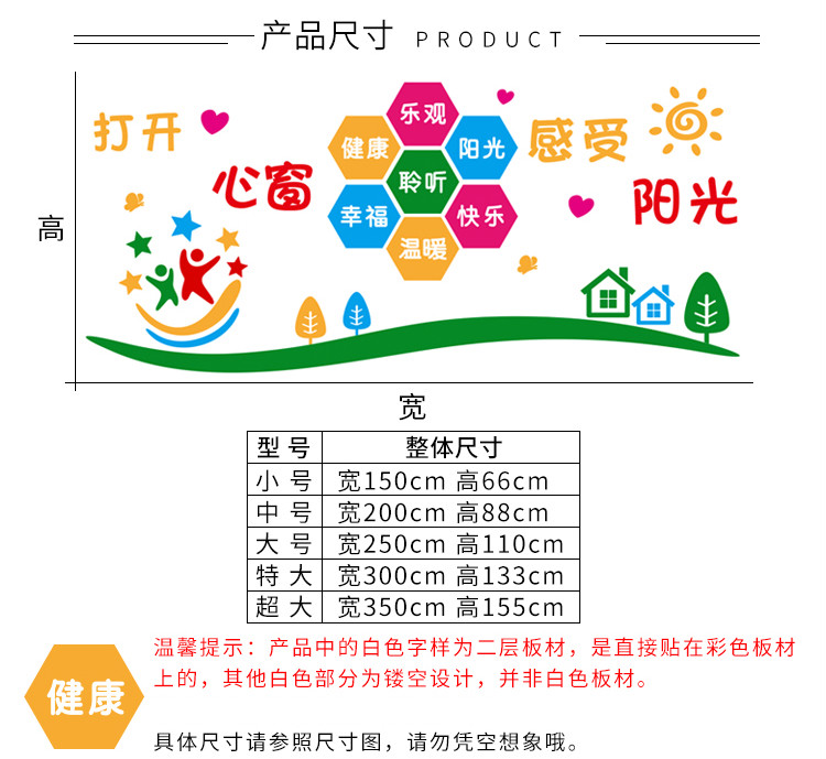 可狄學校心理諮詢室佈置醫院心理輔導文化背景牆面裝飾亞克力牆貼標語