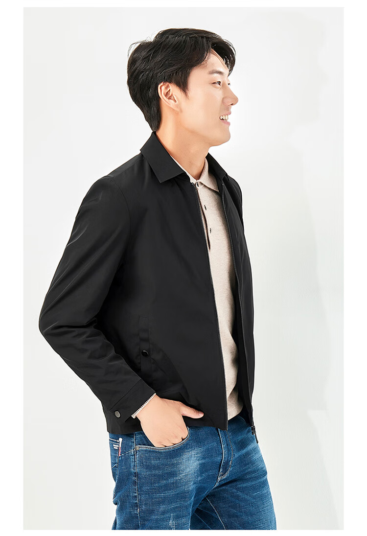 爱登堡男装翻领夹克男衣多穿秋冬新款行政干部商务休闲中年爸爸公务