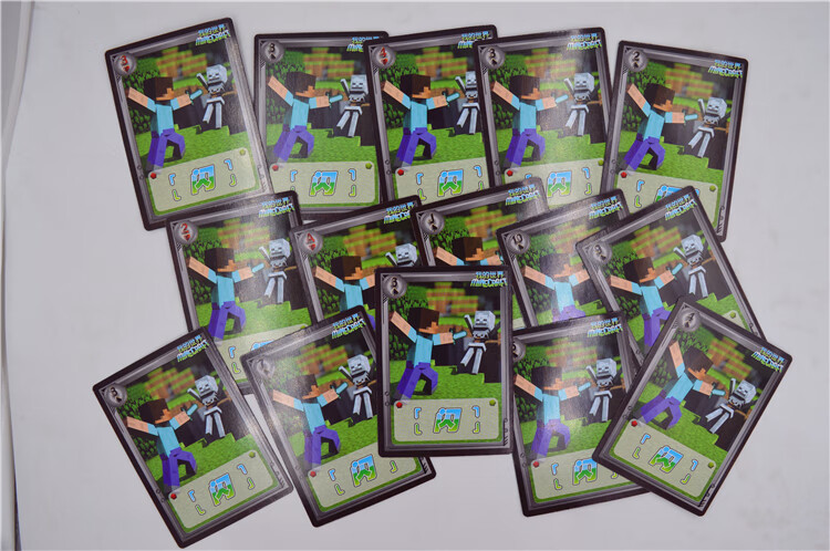 实辉我的世界卡片豪华版游戏卡牌 桌游圆形塑料卡片纸牌 我的世界