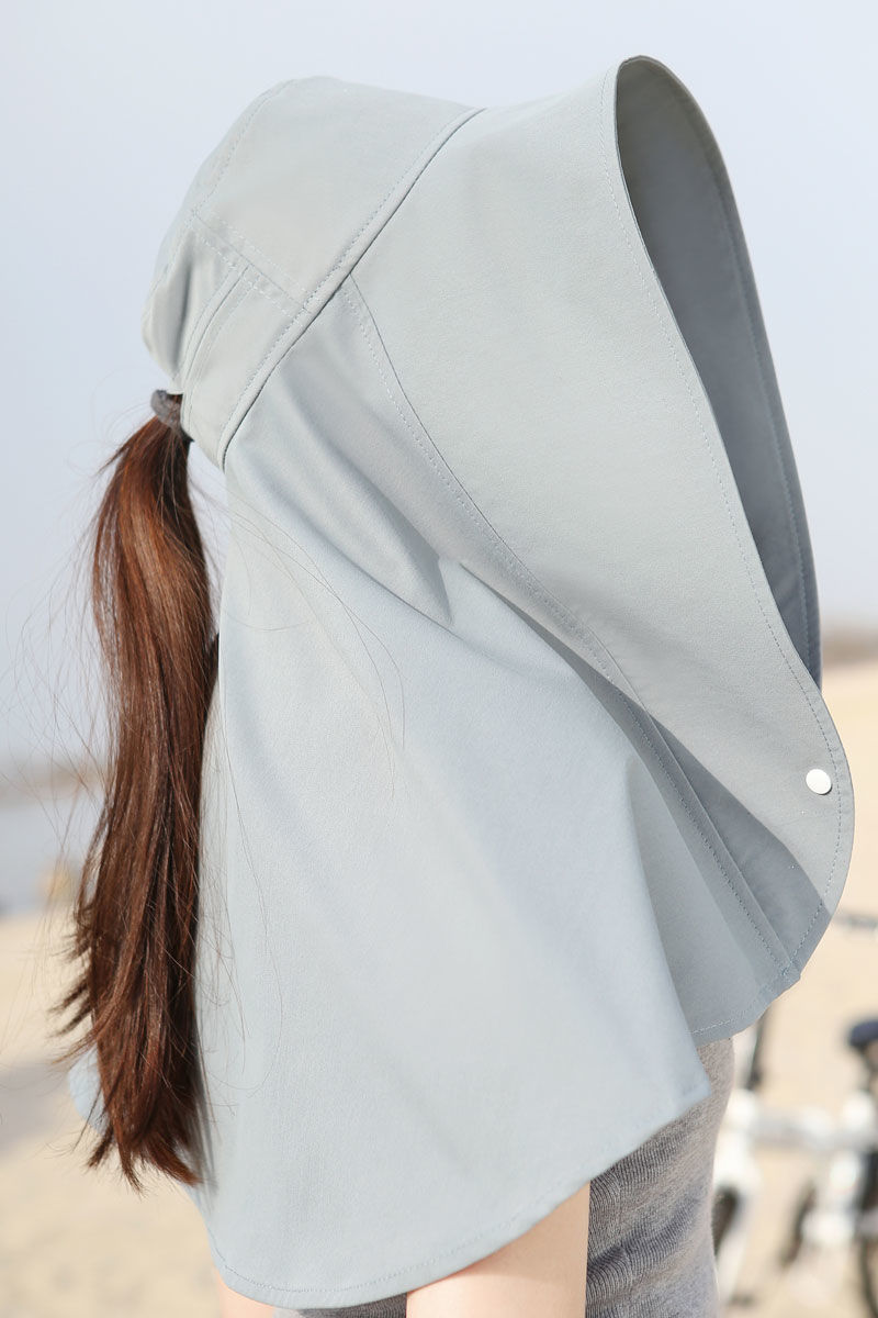 赫僮刘涛同款护颈防晒帽女大檐加长遮阳户外沙滩披肩帽渔夫帽旅行帽子