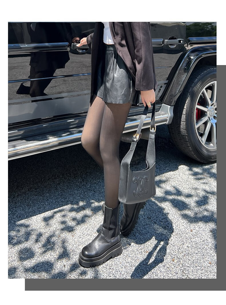 法玛莎品牌黑透肤丝袜女2022年秋冬新款光腿神器假透肉裸感加绒空姐灰