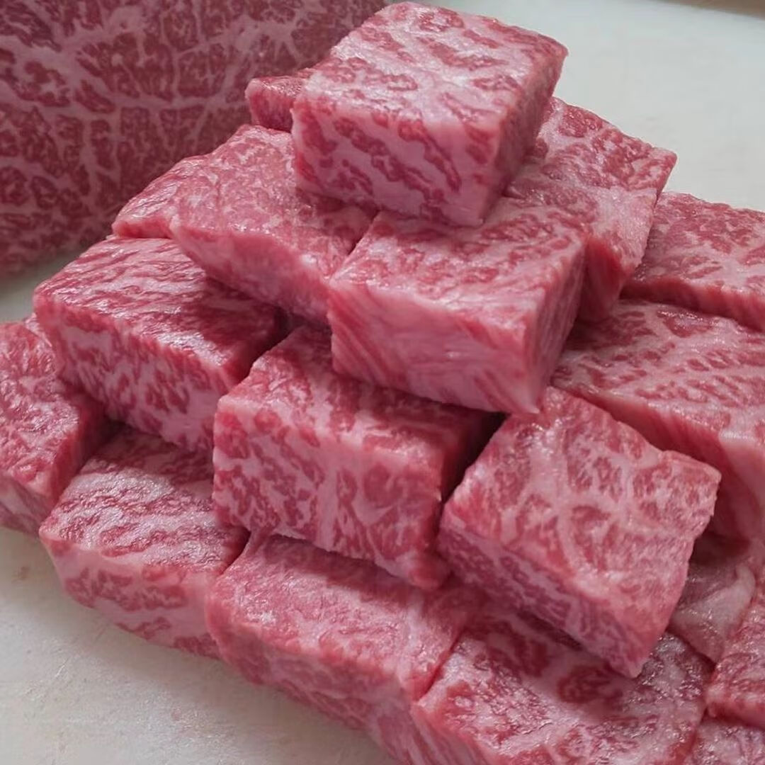 顺丰速运m12澳大利亚纯血a5飞弹牛霜降雪花和牛牛肉粒500g原切2盒赣香