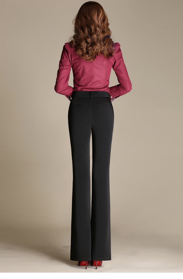 款职业装女西裤修身女士黑色大码女裤长裤黑色薄款m码适合98105斤27码