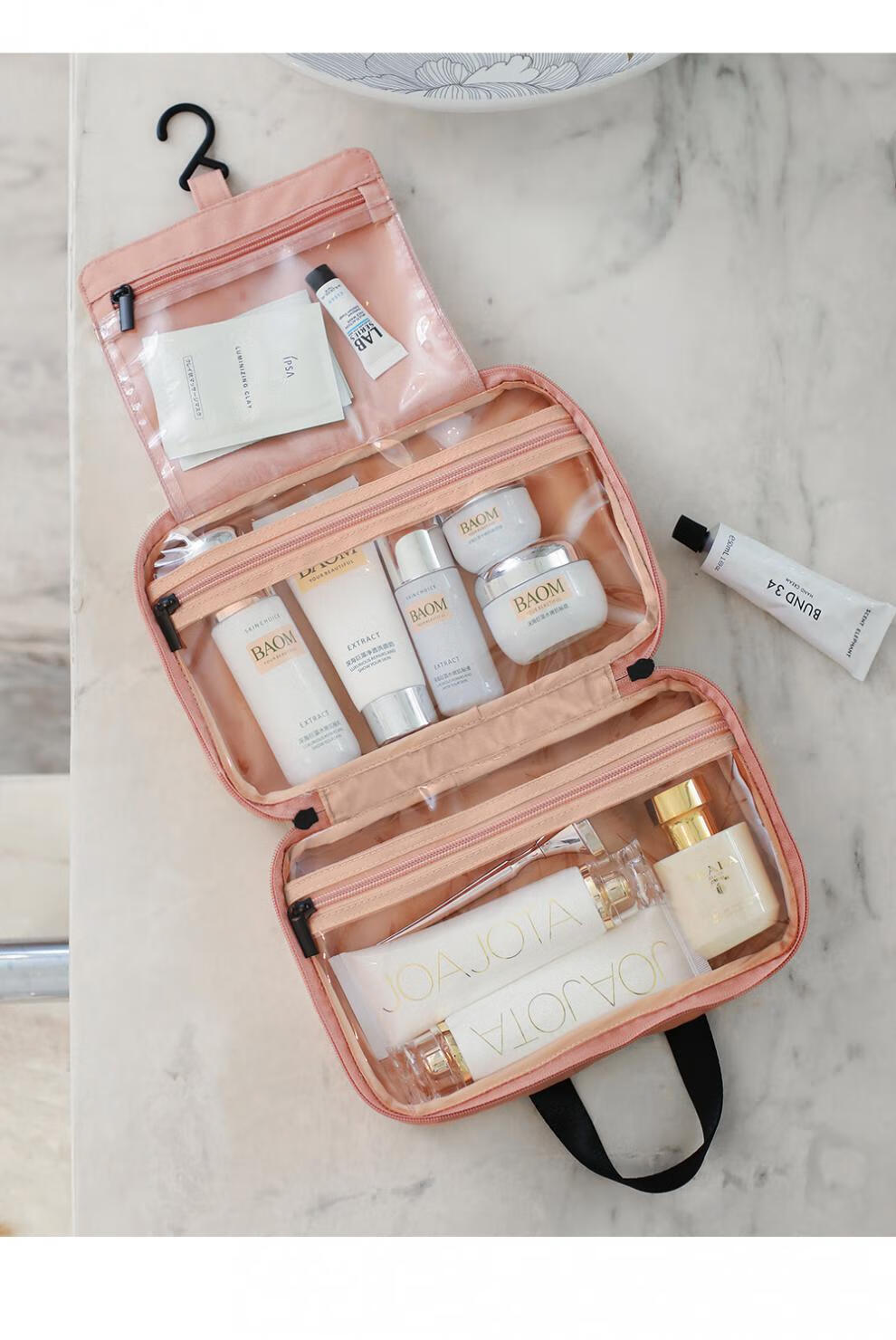 洗漱包女旅行装洗漱套装收纳包便携旅游洗护用品包干湿分离洗漱袋冰川