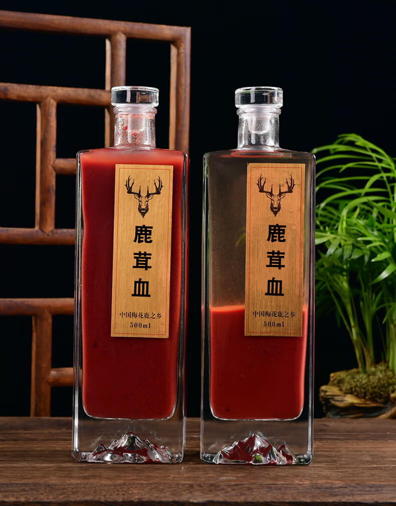 益天健鹿茸血酒正吉林梅花鹿血保鲜加酒泡酒专用