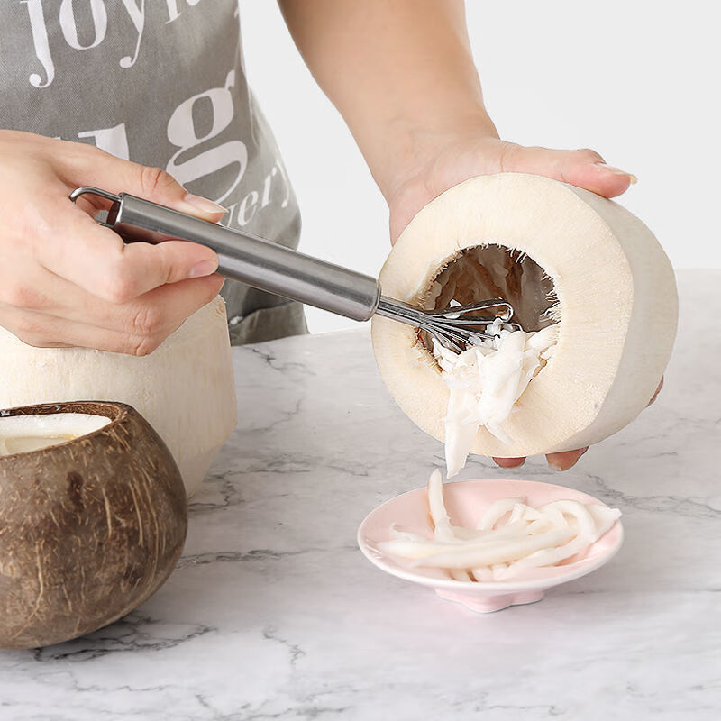 不锈钢椰丝刨刮椰丝刀椰丝神器椰子刨丝器椰子取肉器挖椰子肉刀具 1支