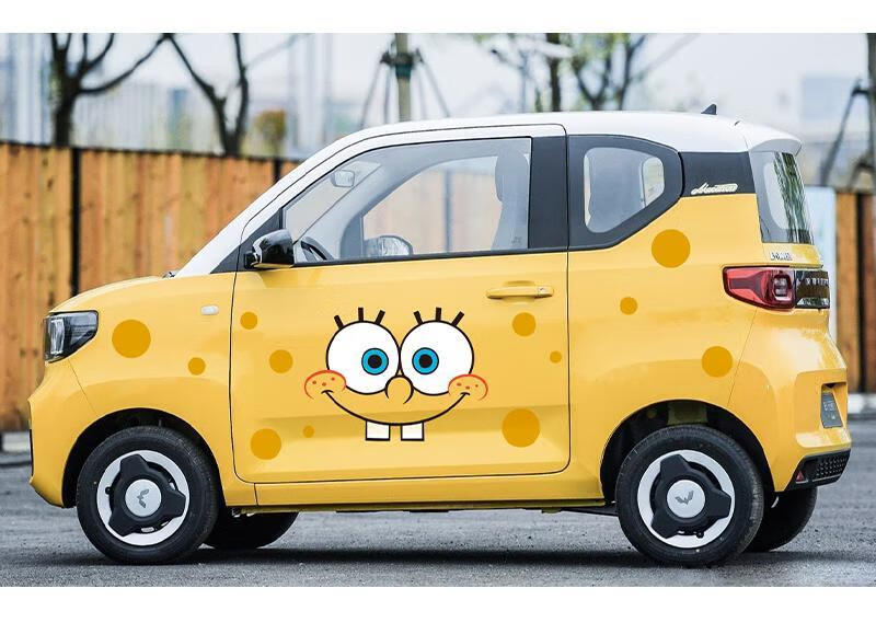 fgacct五菱宏光miniev车身贴二代马卡龙海绵宝宝派大星创意可爱卡通