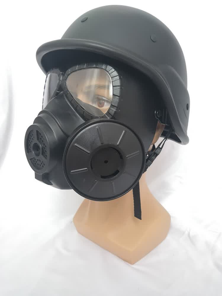 新款防毒面具玩具 打磨头戴式全面具玩具绝地求生儿童游戏冲击防毒