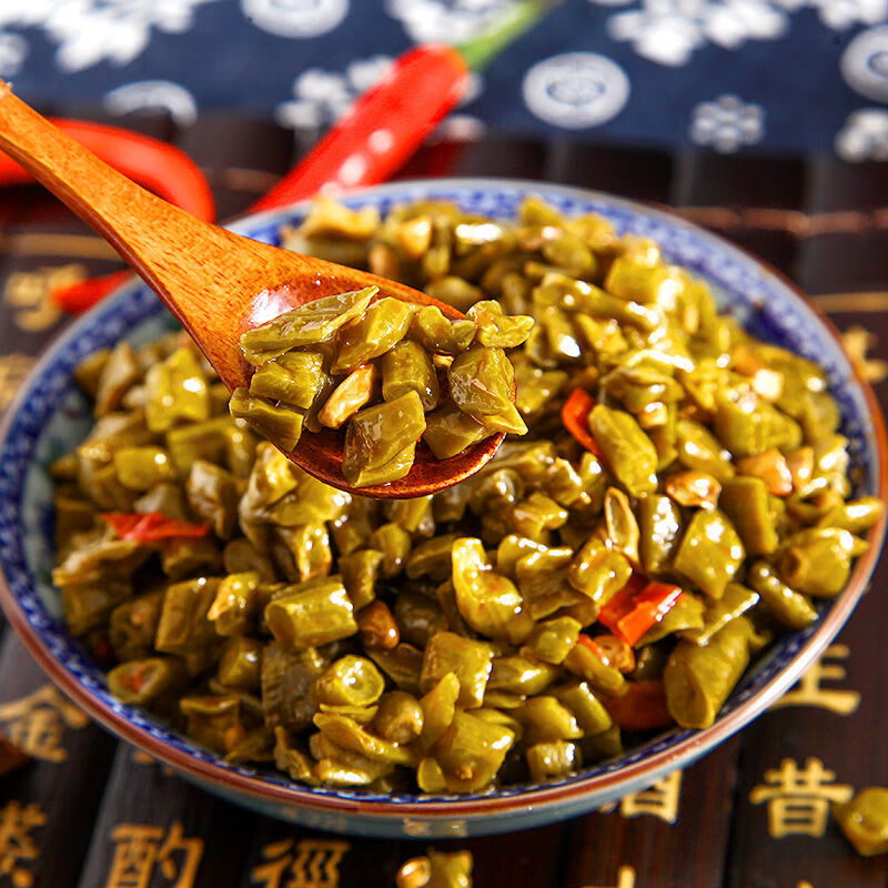 红油酸豆角 四川特产下饭菜小包装酸豇豆咸菜老坛泡菜 李记乐宝酸脆
