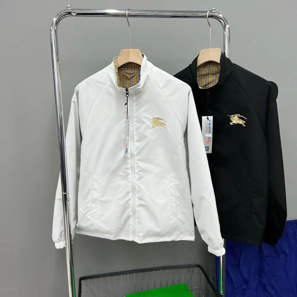商场同款巴宝莉男装 2022春夏高品质战马图案精神小伙外套双面夹克男