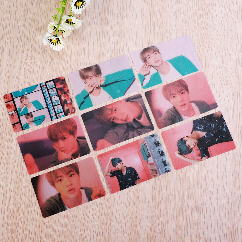 磐璐胧防弹少年团卡片新专辑pvc透卡周边1袋9张h