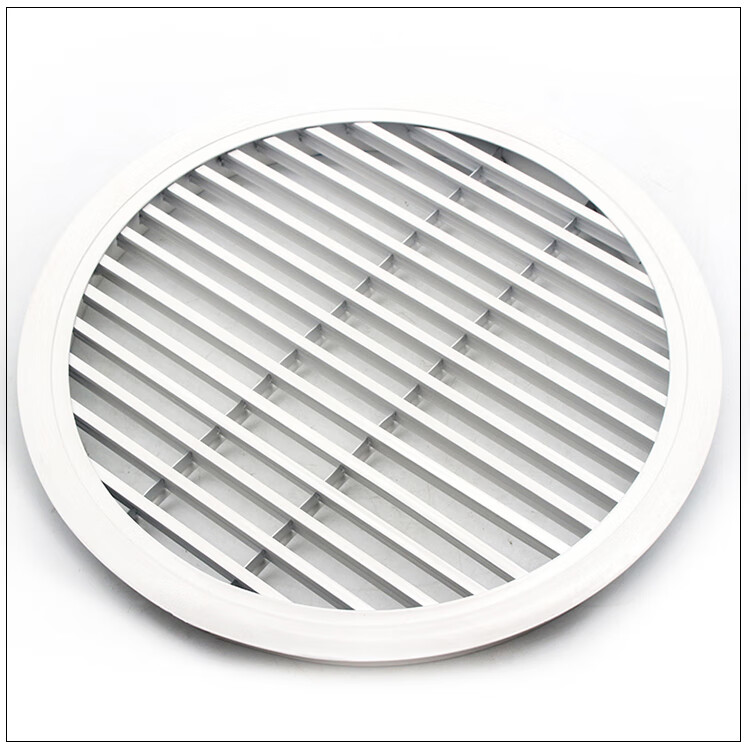 外墙圆形防雨百叶风口定制200铝合金圆形百叶窗出风口回风排风口 白色