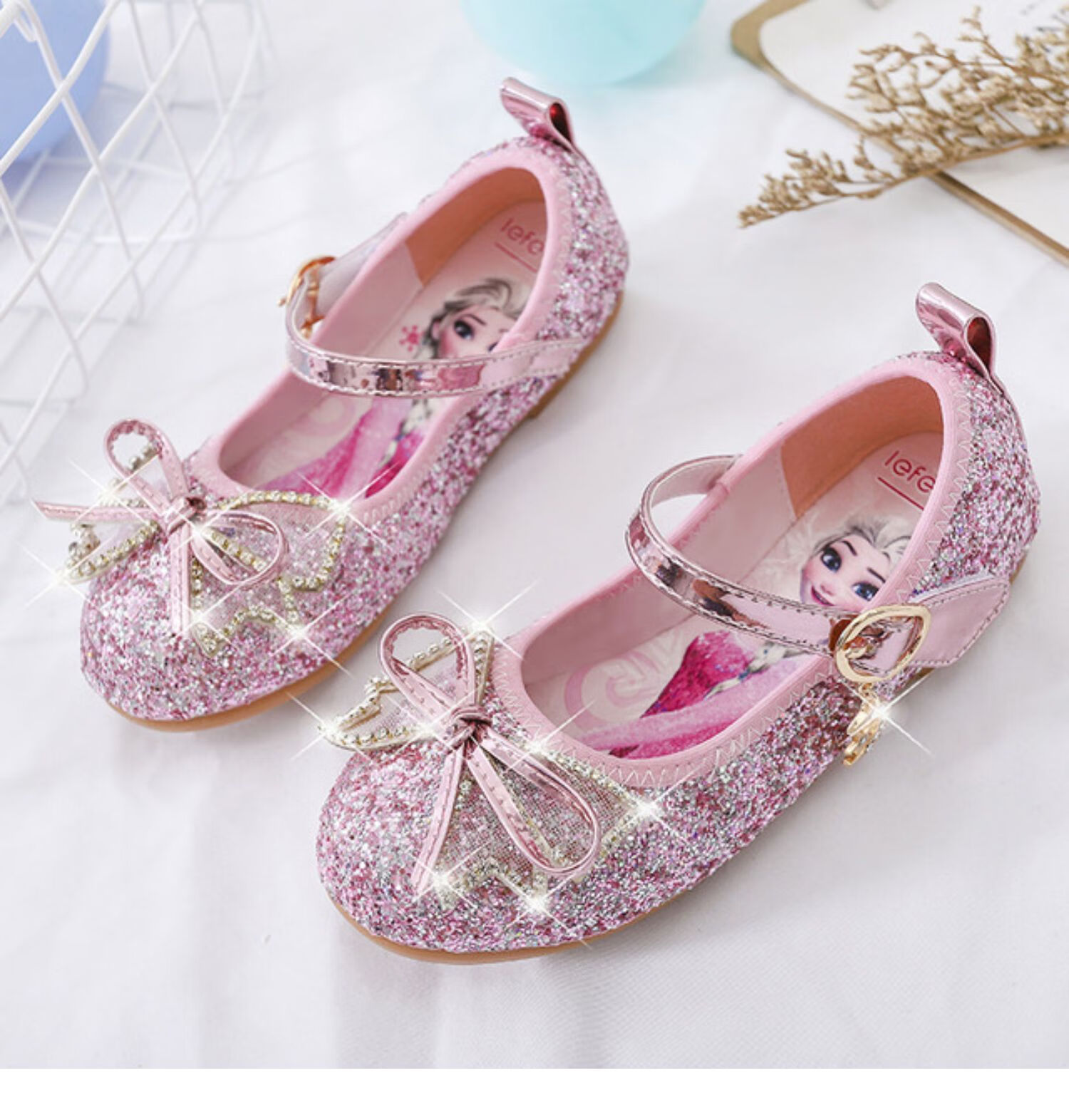 水晶鞋软底儿童亮片单鞋女宝宝鞋子爱莎公主鞋女童小公主皮鞋软底冰雪
