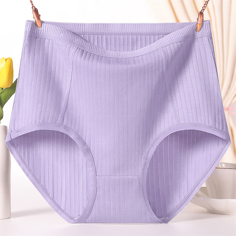 纯棉内裤女性宽松高腰裤衩中年妈妈装底裤特大号肥婆胖子中老年人妇女