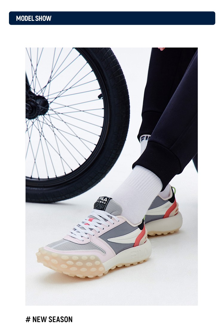 fila斐乐官方女鞋2022春季新款跑步鞋防滑撞色果冻鞋gara斐乐白香草冰