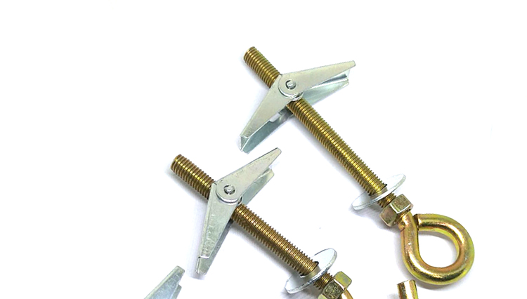 板壁虎伞形胀栓胀塞螺旋拧入式石膏板膨胀螺丝m4飞机不带钉50个打孔12