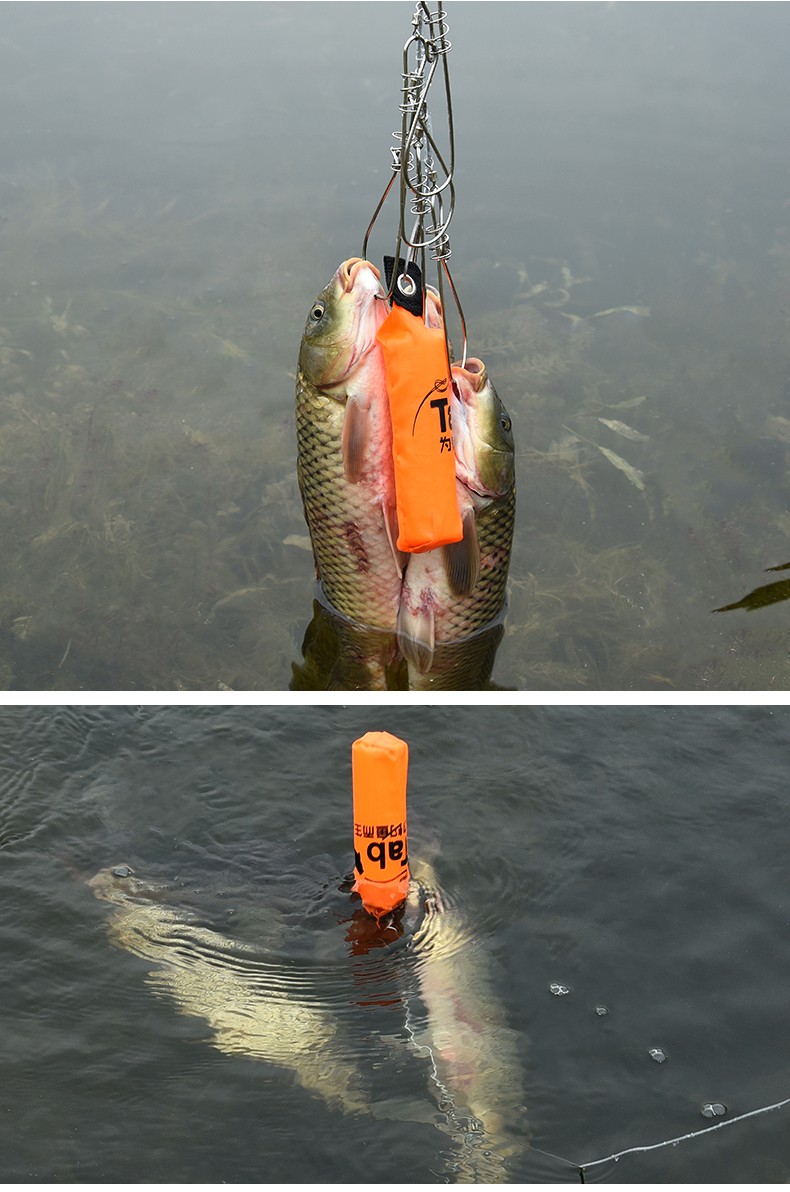 宽福堂tab锁鱼扣活鱼扣便携路亚锁鱼器鱼锁大号大鱼大物控绑穿栓拴鱼