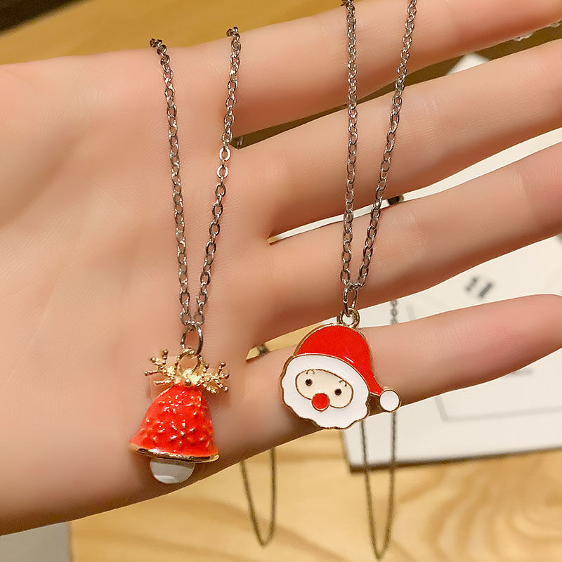 美芙仁圣诞项链闺蜜好朋友学生情侣姐妹平安夜礼物百搭可爱锁骨链新年