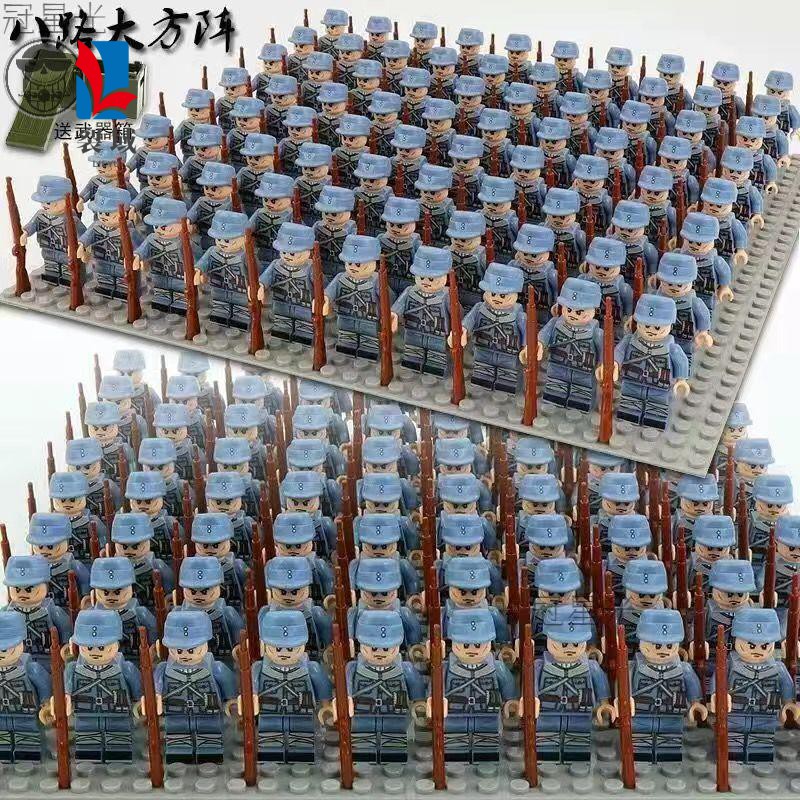 小兵人积木兼容乐高积木八路军人仔军事特种兵小人男孩拼装积木玩具