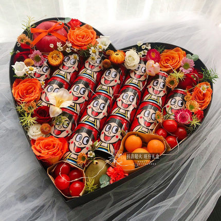 旺仔礼盒网红创意零食成品花束牛奶男友女友鲜花速递同城配送旺仔礼盒