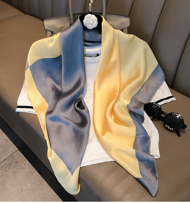 年底清仓南极人气质好看的丝巾女法式纯色超大方巾春秋季小丝巾女薄