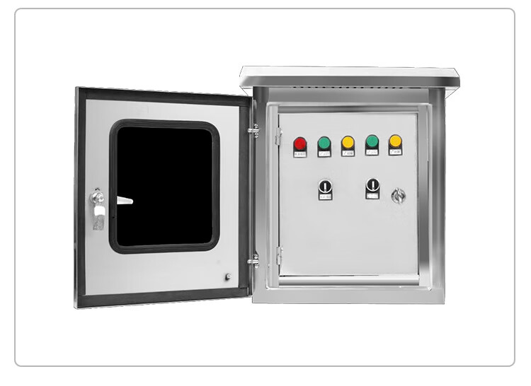 户外双水泵控制箱一用一备液位控制柜防水防雨一控二不锈钢柜075kw4kw