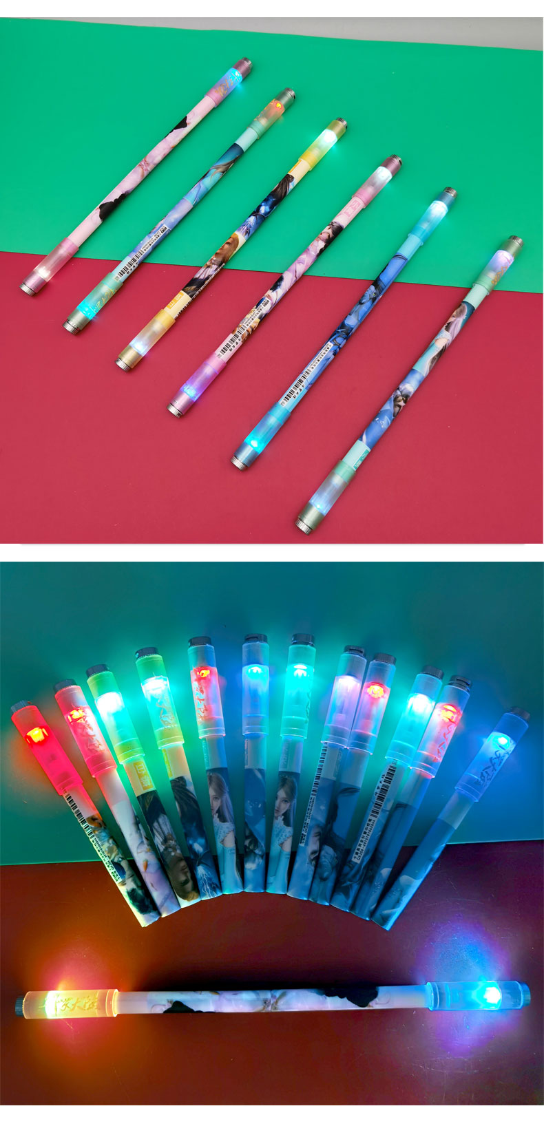 不舍天真斗罗大陆盲盒笔发光转转笔可折叠彩灯限定款炫酷网红大陆文具