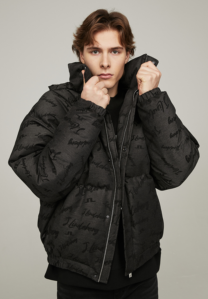 商场同款jlindeberg金林德伯格时尚休闲羽绒服可折叠帽短款夹克款面包