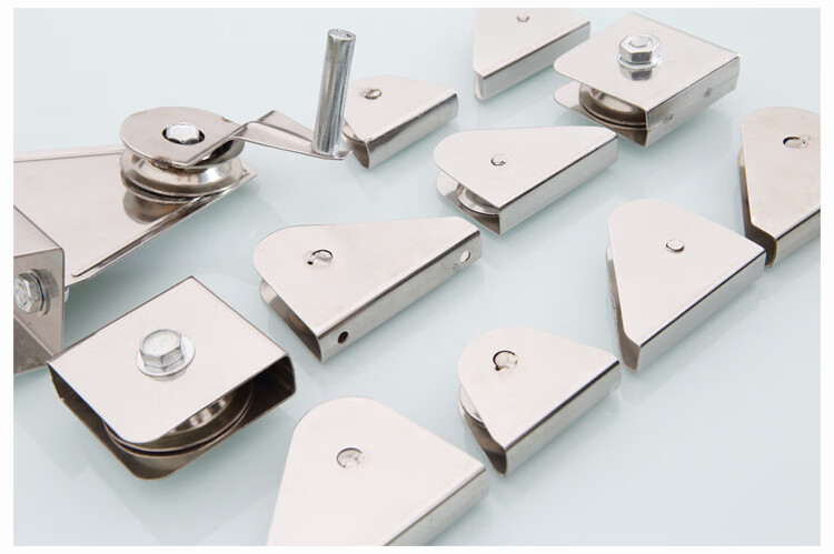 不锈钢手摇旗杆升降滑轮旗轮子配件旗帜手拉绳轨道轮吊轮吊环 单个