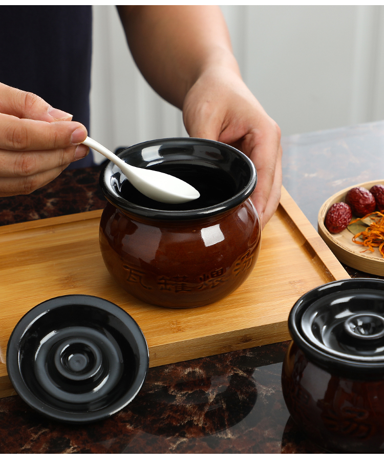 升级款佛跳墙打包盒江西南昌网红沙县小吃陶瓷小瓦罐煲汤罐煨汤家用