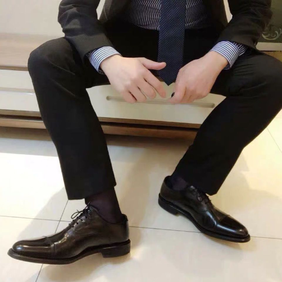 袜子男1双男士日系商务锦纶丝袜长筒薄款透气黑色正装西装黑色均码