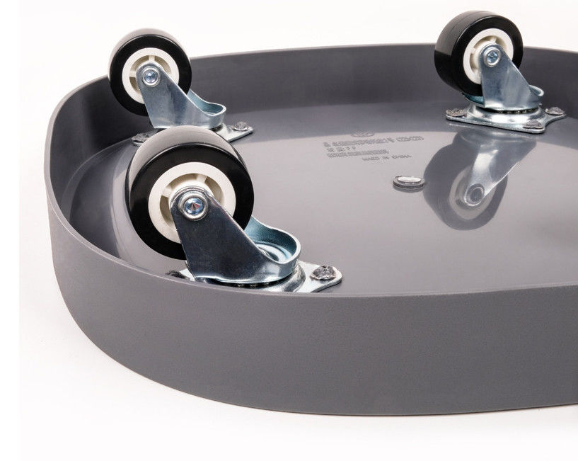 滚轮接水盘塑料花盘底托盘可移动滑轮托架花盆垫新品米白色1号4个轮