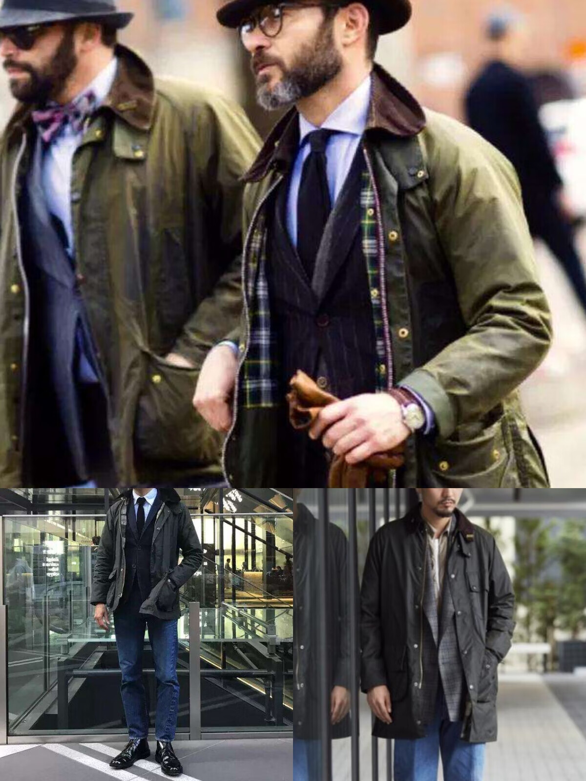 现货by英国油蜡夹克外套杰森斯坦森复古修身男士风衣 橄榄绿 olive m