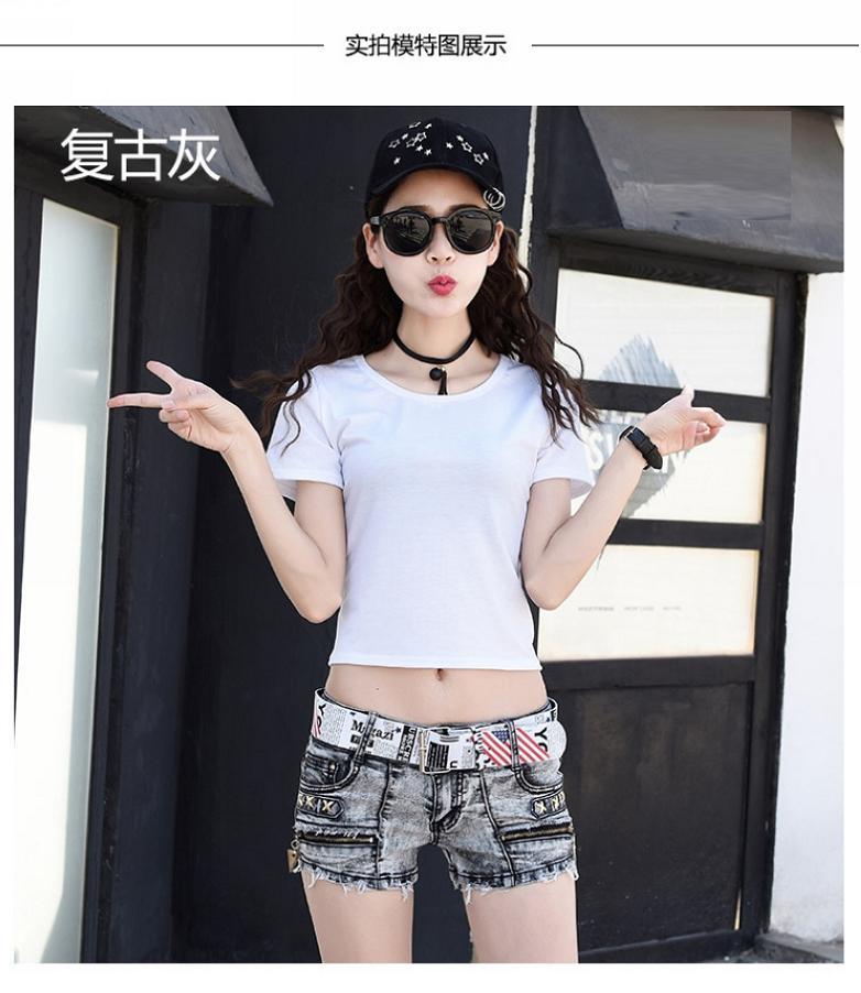 球长亿万少女18国潮牌青年学生低腰牛仔短裤女夏季2022新款紧身显瘦