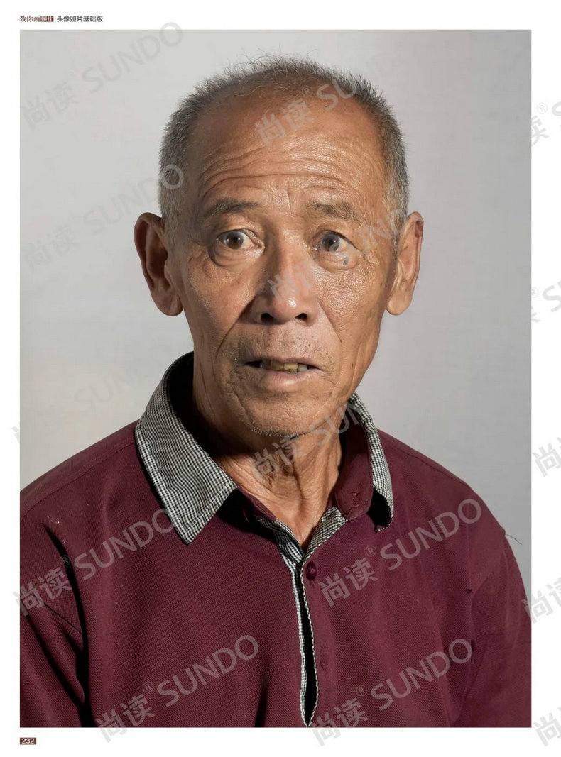 2022尚读男女青中老年多角度侧光头带手半身像人物素描头像照片写生
