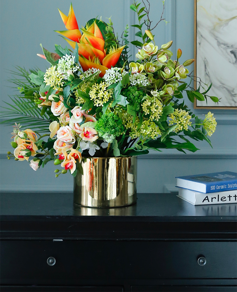 假花仿真花摆件家居客厅花瓶花艺摆设轻奢自然风插花套装桌面摆放花卉