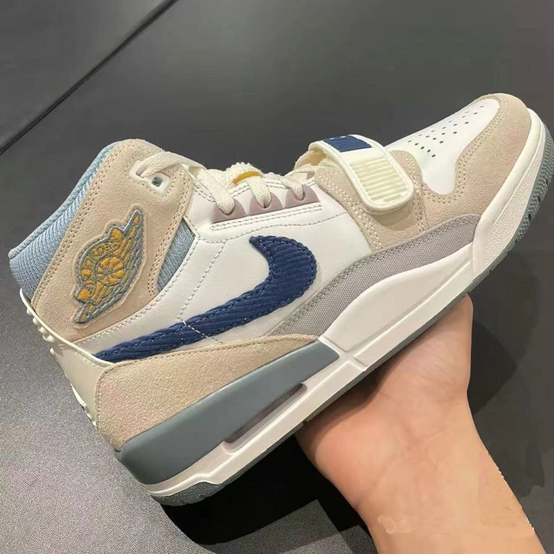 mmjzaj新款虎年男鞋复古篮球鞋男米白蓝薄荷绿高帮气垫运动鞋 紫色